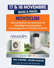 Flyer Leclerc Blain et Novoclim publication